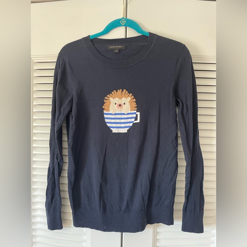 Banana Republic Navy Hedgehog Sweater - Size Small